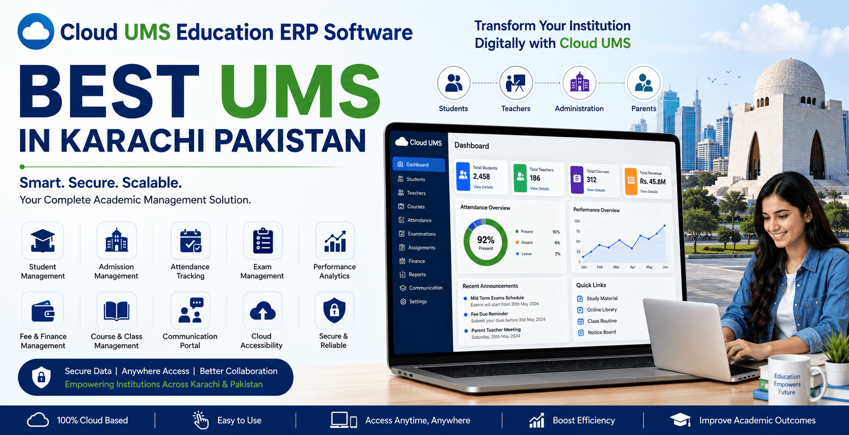 Cloud UMS Education ERP Software for Karachi