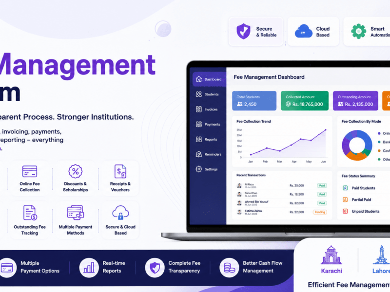 Best Fee Management System in Karachi, Lahore and Islamabad